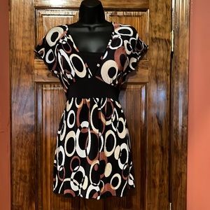 Cap Sleeve Stretchy Pleated Mini Dress